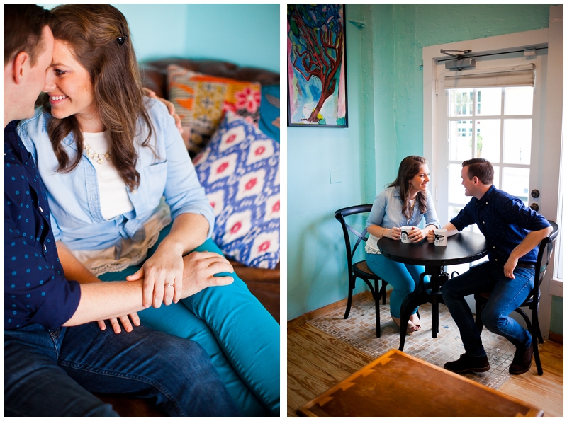 Evernia Coffee Shop, Downtown West Palm Beach Engagement Photography by ChelseaVictoria.com