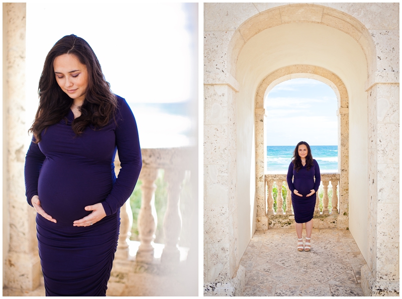 Worth Avenue Clock Tower Palm Beach Florida Maternity Photography by Chelsea Victoria