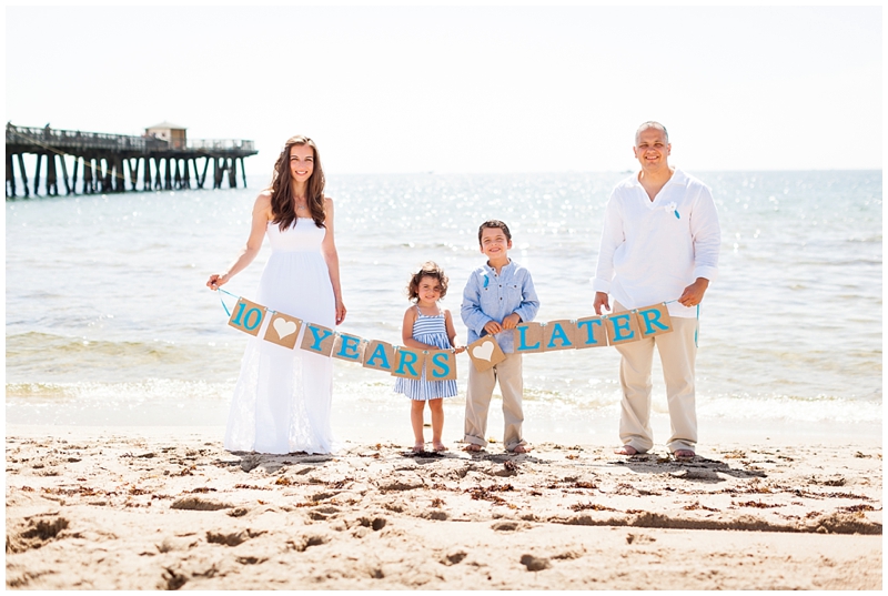 Delray Beach Pier, Florida Family Portraits, 10th Anniversary by ChelseaVictoria.com
