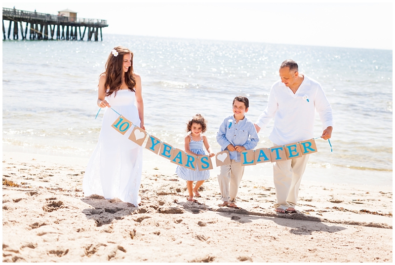 Delray Beach Pier, Florida Family Portraits, 10th Anniversary by ChelseaVictoria.com